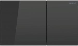 Przycisk uruchamiający Geberit Sigma70, przedni, szkło czarne, prostokątny