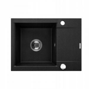 ZLEWOZMYWAK GRANIT 1K TESALIA W ZES Z CZARNĄ BZ JOGA PLUS SYF CHR Z KRÓT OC