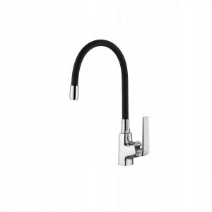 INVENA BATERIA ZLEWOZMYW LIGARIA Z ELAST WYLEWKĄ INVENA TREND, CHROM/CZARNY