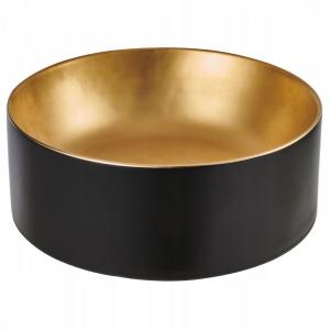 INVENA UMYWALKA NABLATOWA KOS INVENA TREND 42 CM, OKRĄGŁA CZARNO ZŁOTA