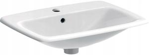 Umywalka Selnova Square wpuszczana w blat, B60 cm, H17 cm, T45 cm, z przele