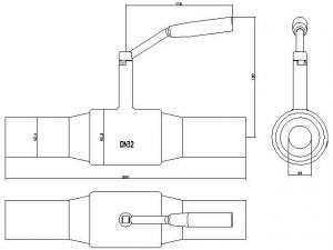 DANFOSS Zawór kulowy JIP z końcówkami do wspawania, PN40, DN32
