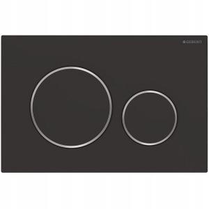 Przycisk uruchamiający GEBERIT Sigma20 okrągły przedni czarny mat /chrom bł