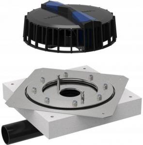 GEBERIT Wpust dachowy Geberit Pluvia z kołnierzem mocującym d56 poziomy DAF