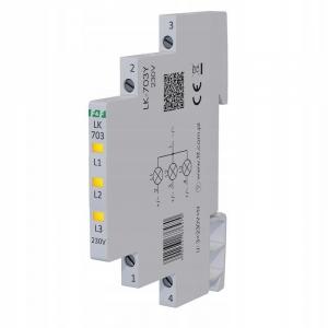 F&F Lampka kontrolna zasilania LK-703Y 1/3S 3X230V 3xLED żółta