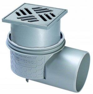 KESSEL Wpust Practicus DN100, odpływ boczny, kratką 120x120 nierdzewną