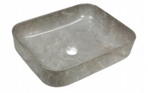 INVENA UMYWALKA NABLATOWA FLORINA TREND 51CM PROST EFEKT MARMUR SZARA POŁYS