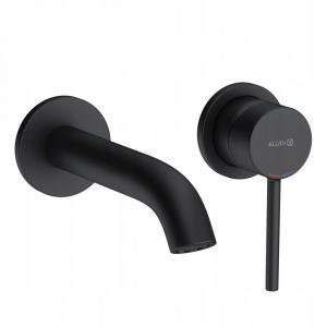 Bateria umywalkowa ścienna KLUDI BOZZ 1-uchwytowa 2-otworowa czarna