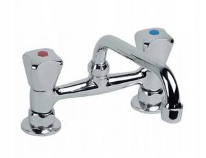 Bateria umywalkowa stojąca VEDO ALETTA NERO 1-uchwyt. 1-otw. czarna mat