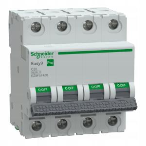 Wyłącznik nadprądowy Easy9 Pro EZ9F-C20-4 C 20A 4-biegunowy