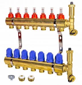ROZDZIELACZ MOSIĘŻNY OGRZEWANIA PODŁOGOWEGO PLUS 7-OBIEGOWY INVENA