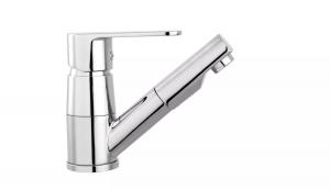 FERRO Bateria umywalkowa ALGEO z wyciąganą wylewką, chrom