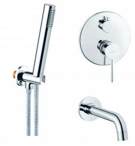 INVENA ZESTAW WANNOWY PODTYN Z BATERIĄ PODTYNKOWĄ 2-FUNKCYJNĄ DAFNI