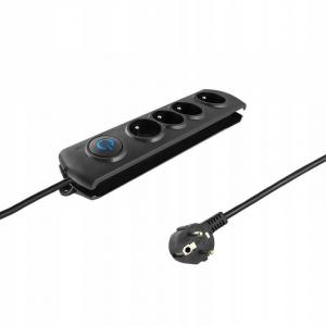 QOLTEC Listwa antyprzepięciowa Quick Switch 4 gniazda 1.5m