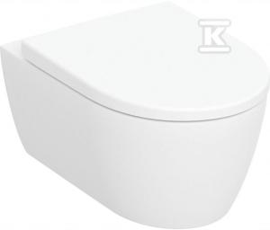 Zestaw wiszącej miski WC iCon, lejowa, B35.5 cm, H37.5 cm, T53 cm, ukryte m