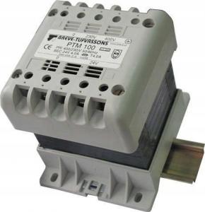 Transformator jednofazowy PTM 120 230/ 24V IP21 na szynę DIN TH-35 w obudow