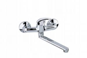 VALVEX Bateria umywalkowa Valvex Alba ścienna dwuotworowa chrom