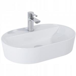 Umywalka nablatowa BABETTE 62x41cm, z/otw. b/przel. Biały ELITA