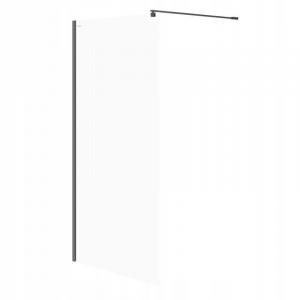 Kabina prysznicowa Walk-In Mille czarna 100 x 200 szkło transparentne