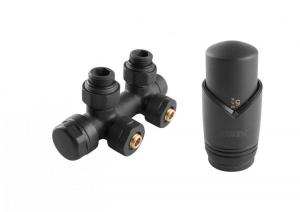 Zestaw termostatyczny kątowy Ferro ANTRACYT 48h