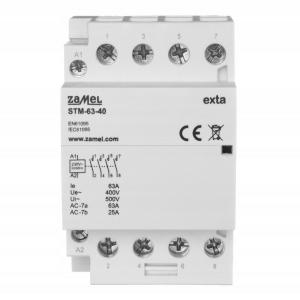 ZAMEL Stycznik modułowy instalacyjny 63A, 4xNO, 230V AC STM-63-40