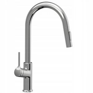 INVENA BATERIA ZLEW FARSALA Z WYCIĄGANĄ 2F WYLEWKĄ TYPU U CHROM TREND