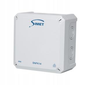 SIMET Puszka instalacyjna naścienna SNFK14, 140x140x81, IP66 szary