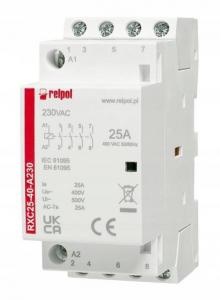 RELPOL Stycznik instalacyjny 4NO, 25A, 230 VAC RXC25-40-A230