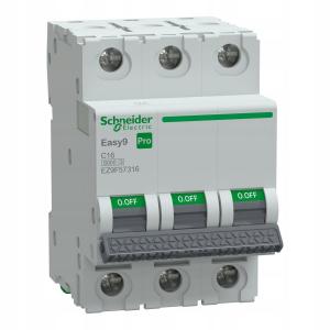 Wyłącznik nadprądowy Easy9 Pro EZ9F-C16-3 C 16A 3-biegunowy