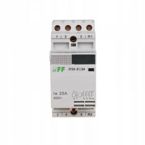 Stycznik modułowy ST25-31/24 stycznik modułowy styki 3NO+1NC I=25A nap. Cew