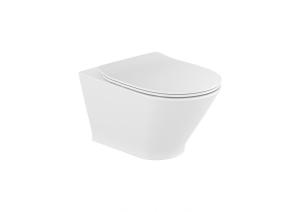 Miska wisząca WC Gap Round ZESTAW WC Rimless + deska wolnoopadajaca slim du