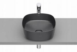 Umywalka nablatowa INSPIRA Soft 37x37cm, b/otw., b/przel. Onyx ROCA