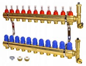 ROZDZIELACZ MOSIĘŻNY OGRZEWANIA PODŁOGOWEGO PLUS 11-OBIEGOWY INVENA