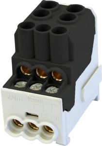 SIMET SDB 100 Blok rozdzielczy - dystrybucyjny Al/Cu 80010 SIMBLOCK czarny