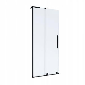 KABINA WALK-IN PRZESUWNA 100 CM, TRANSP 8 MM, CZARNY