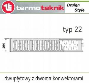 Grzejnik TERMOTEKNIK V 22 600x1200 DESIGN STYLE lewy 48h