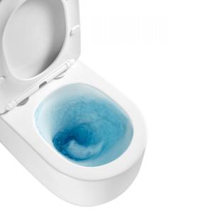 INVENA MISKA WC PODWIESZANA, QFS, KORFU OKRĄGŁA, Z DESKĄ WOLNOOPADAJĄCĄ