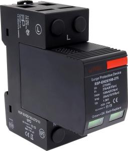 Ogranicznik przepięć do zastosowań wysokonapięciowych, T1+T2, 230V AC, Iimp