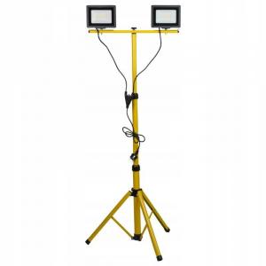 Naświetlacz LED na statywie, 2x50W, 7000lm, barwa 4000K, stopień ochrony IP