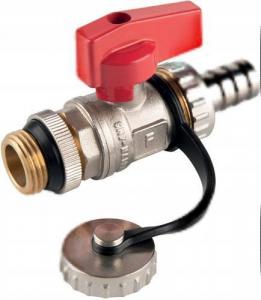 Kurek kulowy spustowy z uszczelką, wkrętny, 1/2, F-Comfort