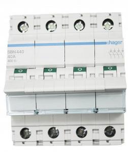 HAGER Rozłącznik izolacyjny modułowy 4P 125A 400VAC