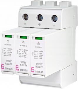 Ogranicznik przepięć T1, T2 (B, C) do systemów PV ETITEC M T12 PV 1100/12,5