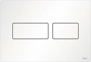 Przycisk spłukujący TECE solid podwójny do WC biały mat 220x150x6 mm