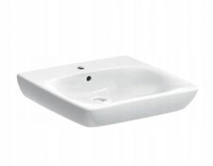 Umywalka Selnova Comfort B55 cm, H15 cm, T55 cm, z przelewem, z otworem na