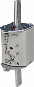 ETI Wkładka topikowa przemysłowa zwłoczna KOMBI NH2C gG 63A/500V