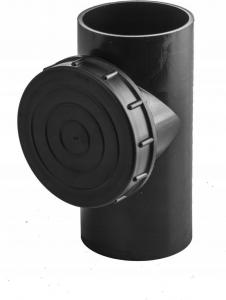 WAVIN Czyszczak PEHD 50x50/88 prosty S12.5, kolor czarny, QS (Quick Stream)