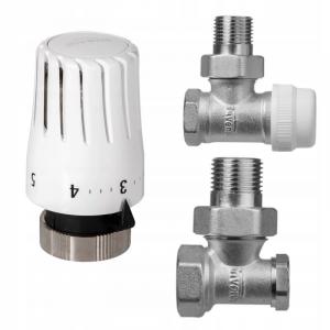 INVENA KPL TERMOSTATYCZNY KĄTOWY Z NAST.WSTĘPNĄ GŁOWICA MINI 2 PROV