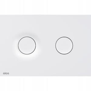 Przycisk sterujący ALCADRAIN THIN do systemów podtynk biały mat okrągły