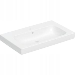 Umywalka Modo, B80 cm, H15.5 cm, T48.5 cm, z przelewem, z otworem na bateri