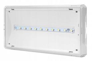 AWEX Oprawa EXIT IP65 LED 3W 3h jednozadaniowa AT biała